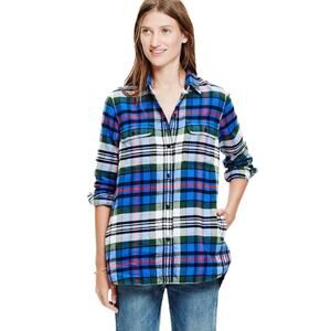 Madewell Flannel Ex-Boyfriend Shirt in Larchmont Plaid Size Small
